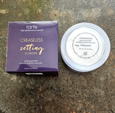 Tarte Creaseless Translucent Loose Setting Powder & Puff  .24 oz NIB! $37 MSRP
