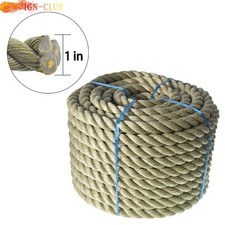 PP Manila Rope 3 Strand Twisted Rope Arborist Bull Rope Rope 1" 100'