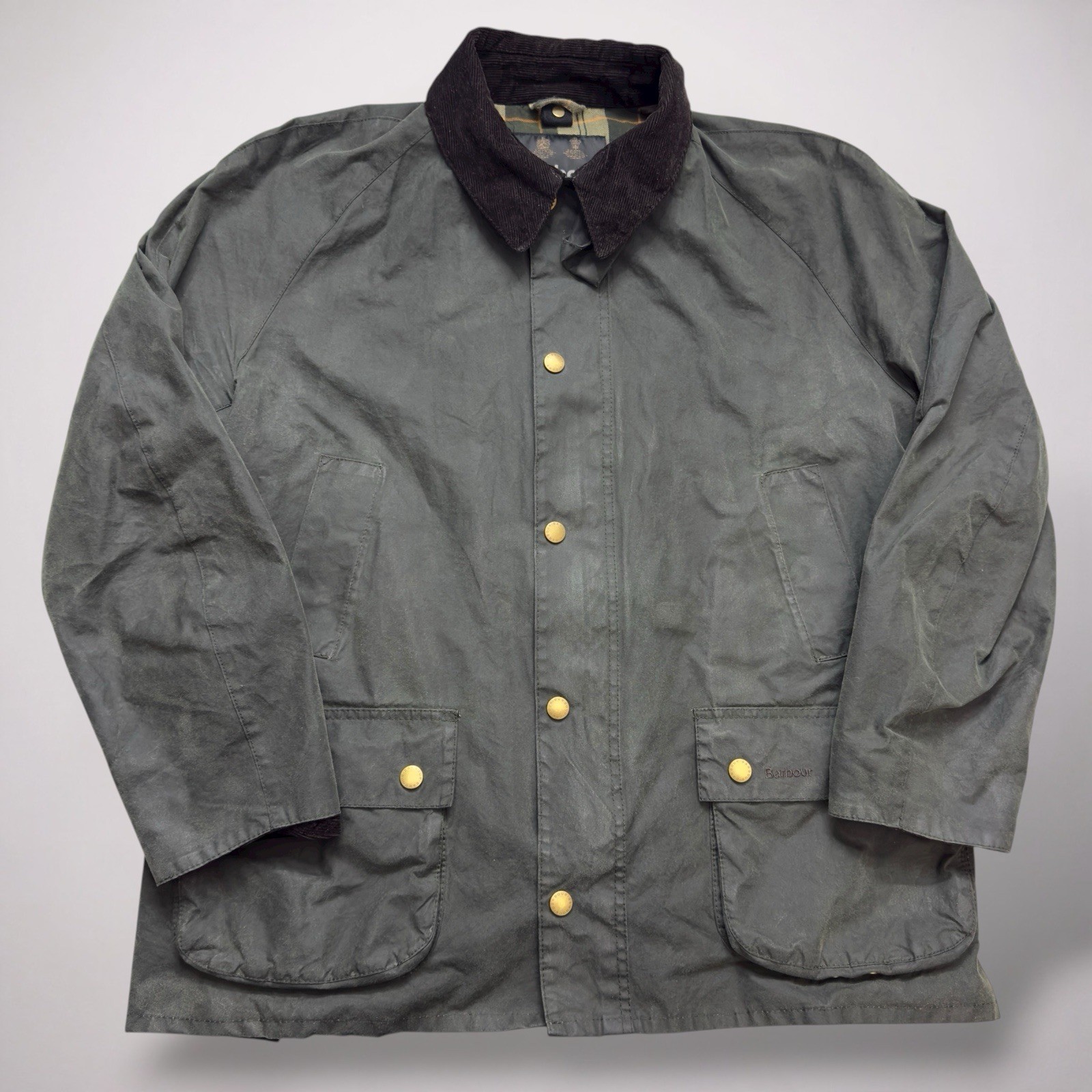 Barbour Ashby Wax Jacket Men’s XXL Sage Green image 3