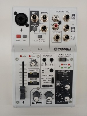 Yamaha AG03 Audio Interface USB Mixer Kompakt 2 Mikrofon 2 Kanal Studio