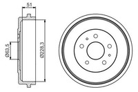 2X Bremstrommel Bosch 0 986 477 219