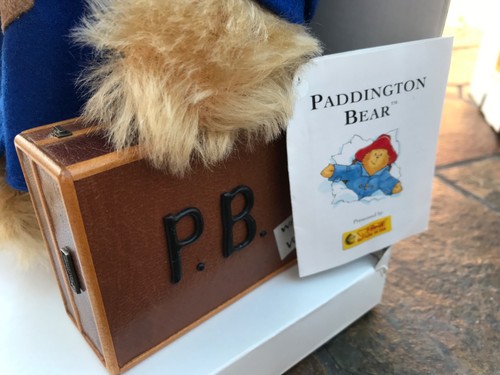 Steiff Paddington Bear Beige 32cm PB suitcase & sanwich Box with Tags - Picture 8 of 9