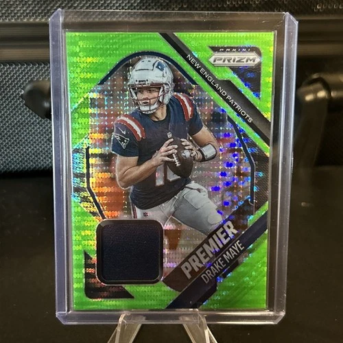 2025 Prizm Drake Maye Premier Jerseys  Neon Green Pulsar #PJY-DME Patriots