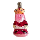 Jack of Hearts Milk Glass Vintage Painted Light Bulb Ornament Holiday Christmas