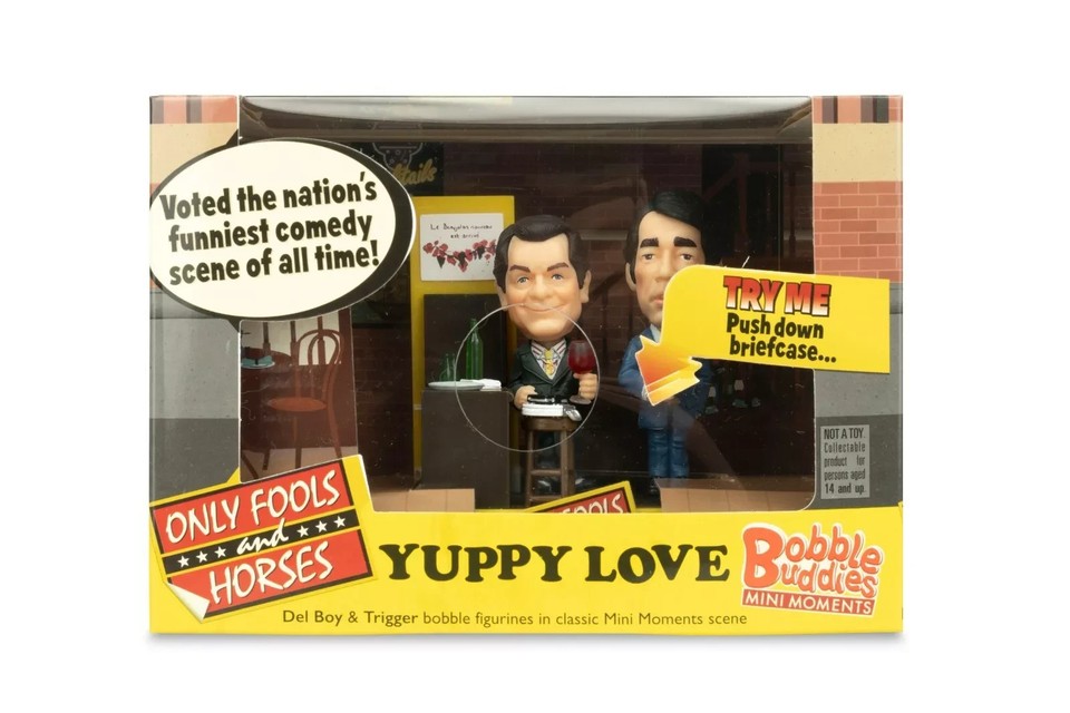 Only Fools And Horses Yuppy Love Wackelkopf-Set - 2 Figuren, Bewegliche Szene "Falling Through The Bar"