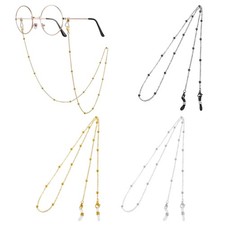 Mabor 3Pcs Eyeglass Holders Around Neck, Eyeglass Chain for Women Stylish Bea...