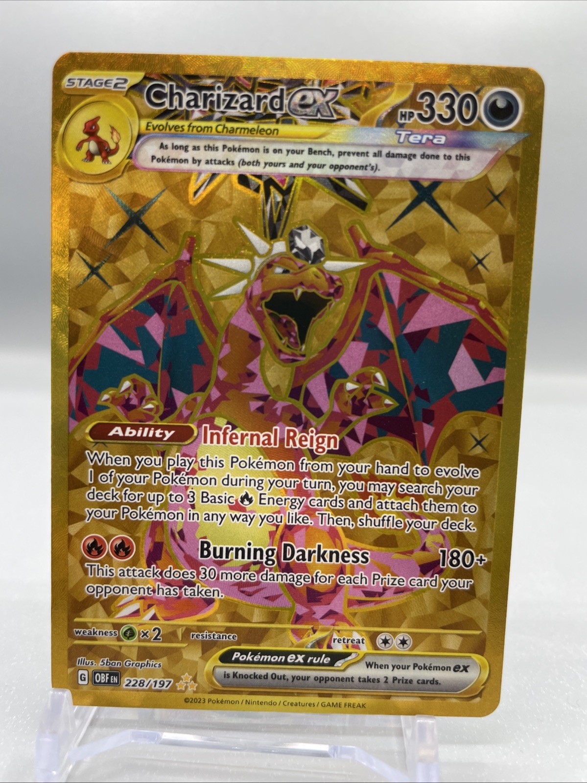 Charizard ex 228/197 SV03: Obsidian Flames Holo Hyper Rare, Pokemon TCG Card, NM