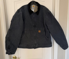 Vintage Carhartt Detroit Jacket J164 PTL Sherpa Lined Petrol Size Men's XL
