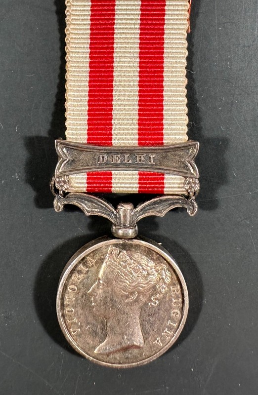 British 1858 Indian Mutiny MINIATURE Medal: Delhi