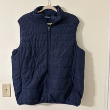 Chaps Blue Puffer Vest Men's Size XL