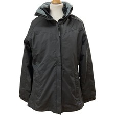 Peter Storm Hurricane Black Waterproof Jacket Hooded Womens Size 10 Hood Zip