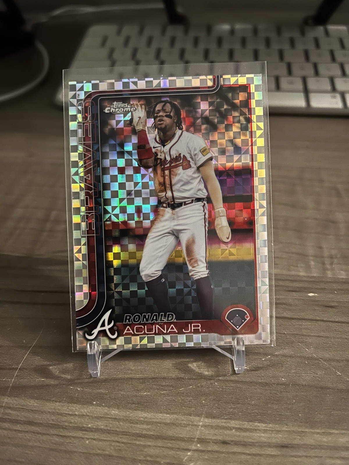 Ronald Acuna Jr 2025 Topps Chrome X-Fractor #257 Braves