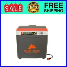 Ozark Trail 26QT 12V Portable Travel 30 Can Ice Free Electric Refrigerator 24L