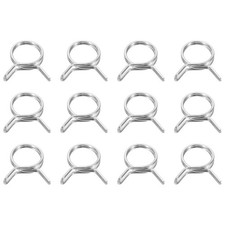 12Pcs 13mm ID 13-15.6mm OD Double Wire Spring Hose Clamp Spring Clips Clamps