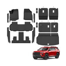 Floor Mats Trunk Mat for 2024 2025 2026 Chevy/Chevrolet Traverse 7 Seats wit...
