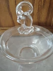 Vintage Mid-Century STEUBEN Glass Crystal 7" Ram's Head Candy Dish Irene Benton