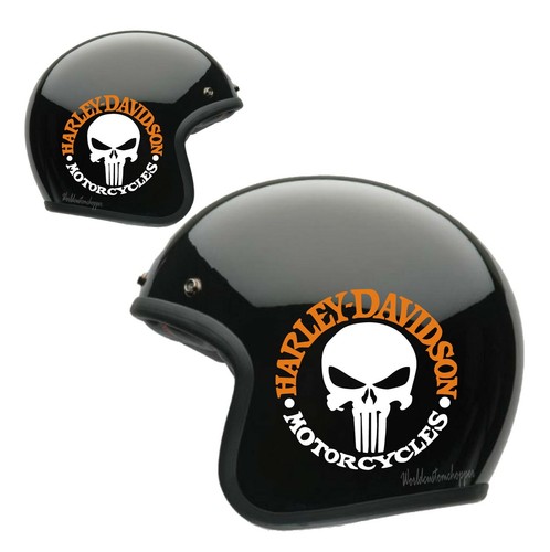 Adesivi casco moto Punisher compatibile per Harley Davidson moto custom |  eBay