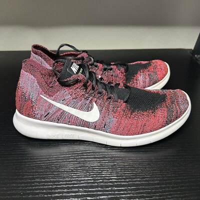 Rn Flyknit Women's Nike Red White And Blue Shoes Sepatu Nike