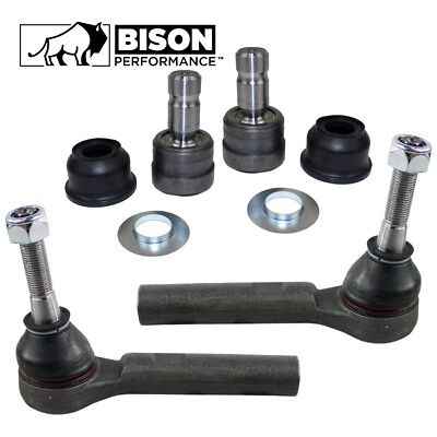 Bison Performance 4pc Front Outer Tie Rods Lower Ball Joints Kit For Dodge Jeep