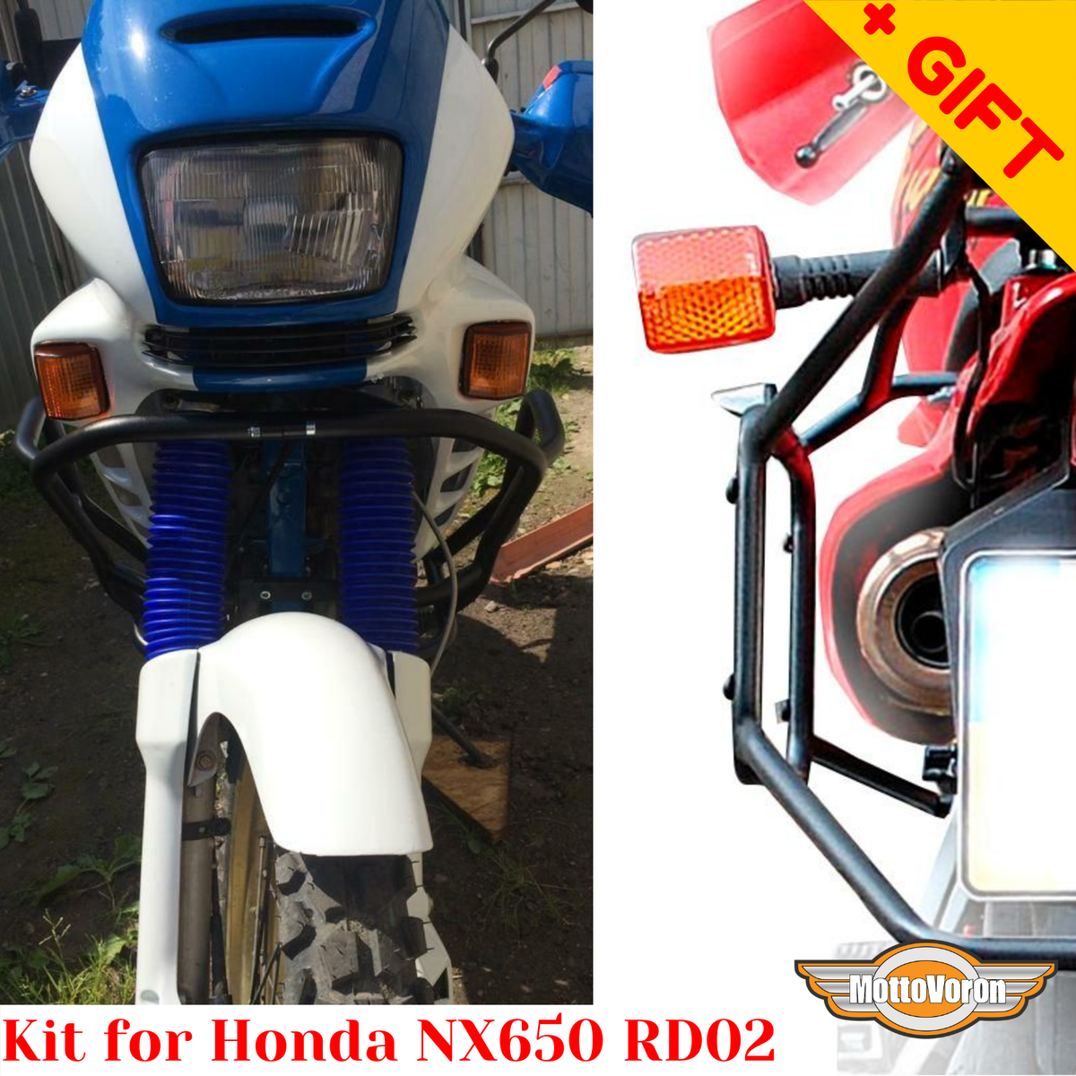Support De Carénage Avant En Bois Pour Honda NX 650 Dominator RD02 (1992) - Occasion