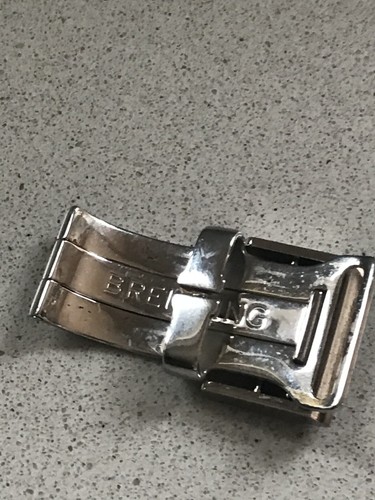 Original Breitling Deployment Deployant Clasp Buckle Strap Steel 23mm - Picture 2 of 2