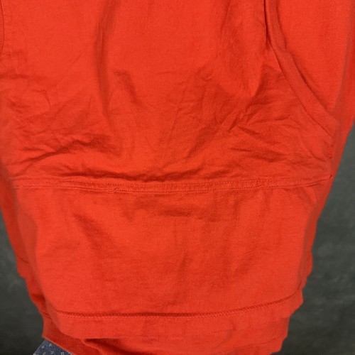 Golden Aesthetics Top Mens Medium Red Hooded Sleeveless "UNDERRATED" - Picture 6 of 14