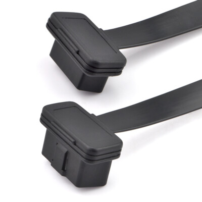 OBDII 16-Pin Male To 3-Way Female Y Splitter Extension Cable With Switch – Flat Wire