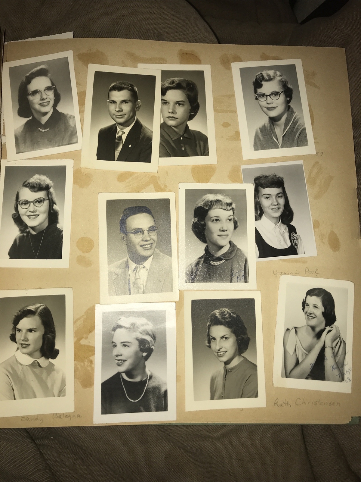 1950s - Peoria High School -  Illinois - Vintage Scrapbook - Photos - Postcards