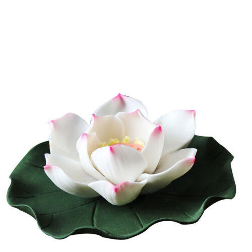 Creative Tea Pet Lotus Flower Design Carved Incense Burner House Decoration New - Afbeelding 1 van 6