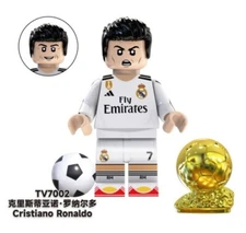 2 inch Custom Cristiano Ronaldo Minifigure in Real Madrid CF Uniform, New/Mint