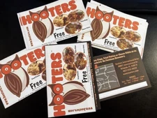Hooters Restaurant Orlando Florida (18) Free Appetizer Voucher probably no value