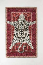 Hand Tufted Leopard Animal Skin Rug for Living Room, Bedroom Tibetan Tiger Rug