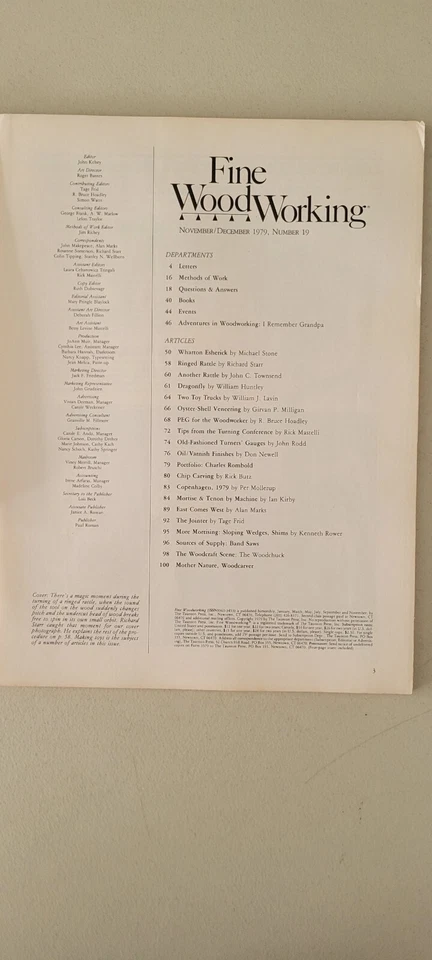 Vintage Fine Woodworking Magazine 10 Issues 1979, 1982 and 1984 Foto 3 de 4