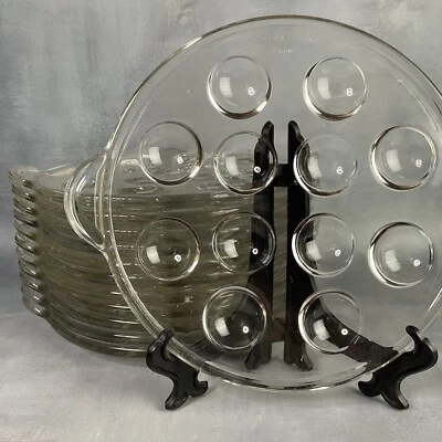 6 plats / assiettes à escargots en verre Pyrex Sedlex France 12 emplacements - Photo 1/3
