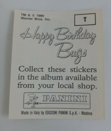 1990 Panini Happy Birthday Bugs (Pick Your Sticker) - Picture 337 of 343