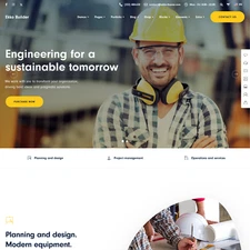 Construction Websites Design for Sale with Free VPS Web Hosting