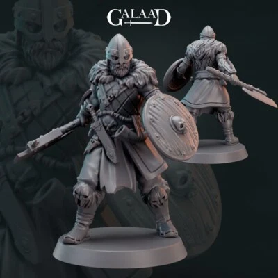 GALAAD MINIATURES Guerriero norreno maschio vichingo del nord - miniature di Galaad - Dungeons and Dragons