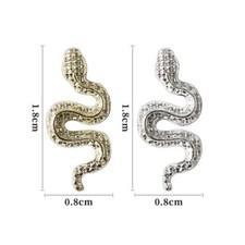 Snake Nail Art Charms 3D Nail Stud Manicure Glitter Alloy Nail Art Decorations
