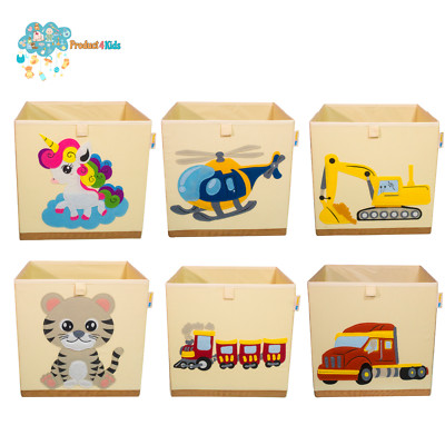 Foldable Kids Toy Storage Bins Washable Toddler Nursery Organizer Chest Cube Box