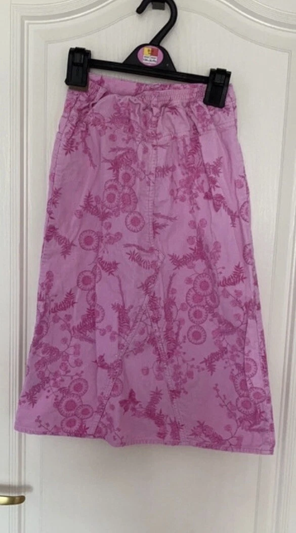 Pink cord top midi skirt