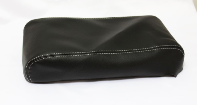 Real Leather Red Stitch Center Console Armrest Cover For 2008-2010 Dodge Magnum