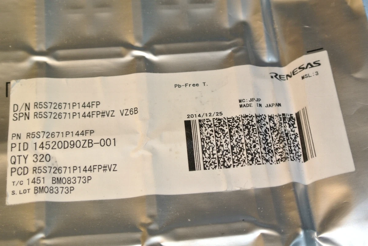 72671P144FP MCU 32-bit SuperH RISC ROMLess R5S72671P144FP#VZ  