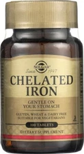 Solgar Chelated Iron 100 Tablets**