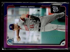 2015 Bowman #BCP69 Drew Ward Chrome Prospects Purple Refractors #/250 card