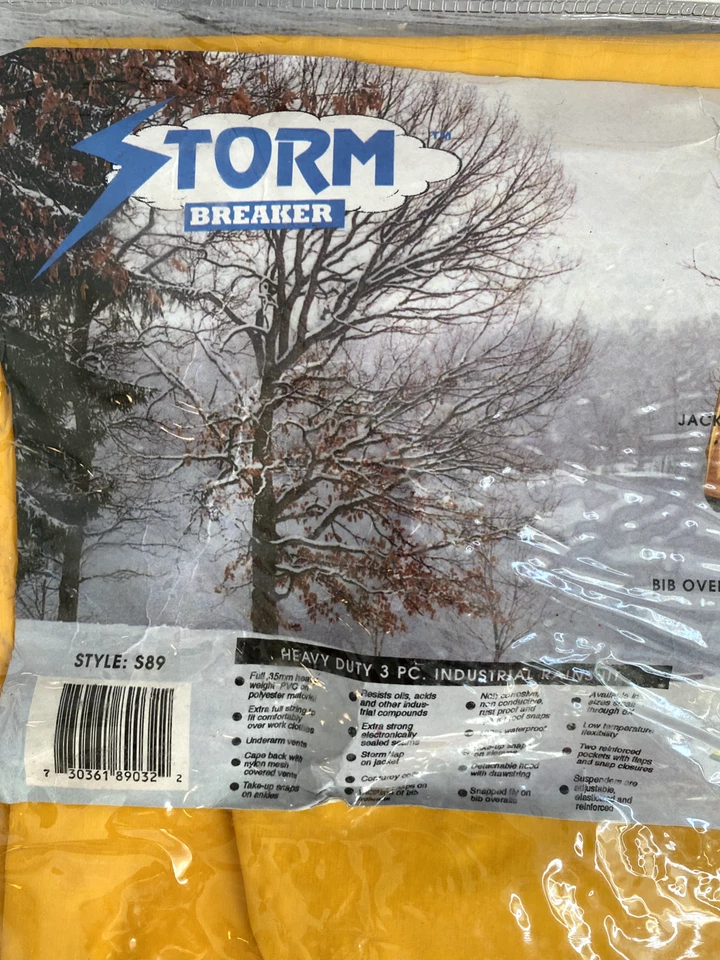 VTG Storm Breaker Heavy Duty 3 Piece Industrial Rain Jacket Suit Size 2X - Image 3 of 4