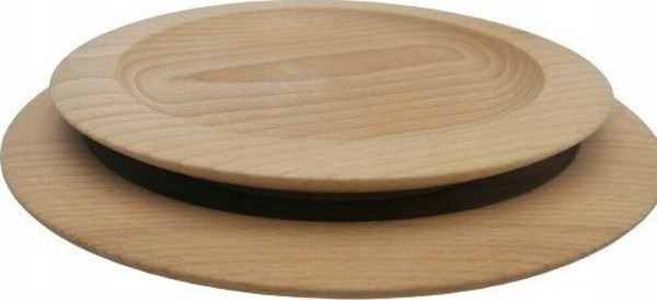 Juego de platos decorativos de madera para servir comida y aperitivos 25 & 30 cm