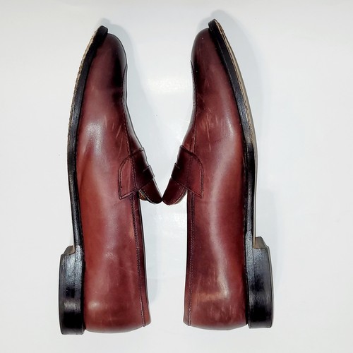 Allen Edmonds 1032 Lake Forest Oxblood Leather Slip On Penny Loafer Men's 11D US - Picture 19 of 24