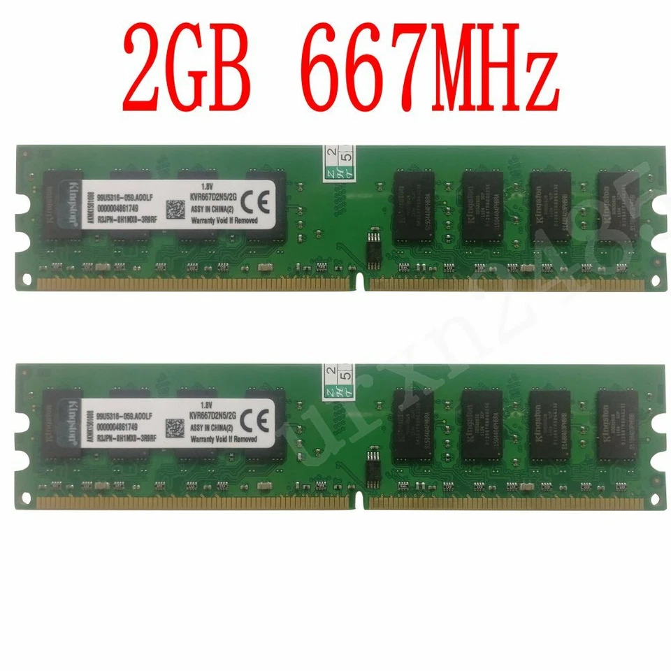 Kingston 8GB 4x 2GB 667MHz DDR2 PC2-5300 240Pin DIMM Desktop PC Memory SDRAM BT - Image 2 of 4