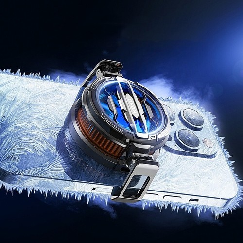 Powerful Magnetic Silent Cooler Fan for Mobiles and Tablets with RBG Light - 第 1/12 張圖片