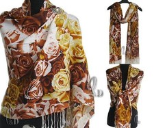 AU SELLER Women's Flower Print Soft Pashmina Warp SCARF/SHAWL SC036